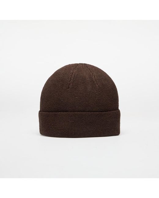 Berretto Cursive Wool Fold Beanie di Dime in Brown