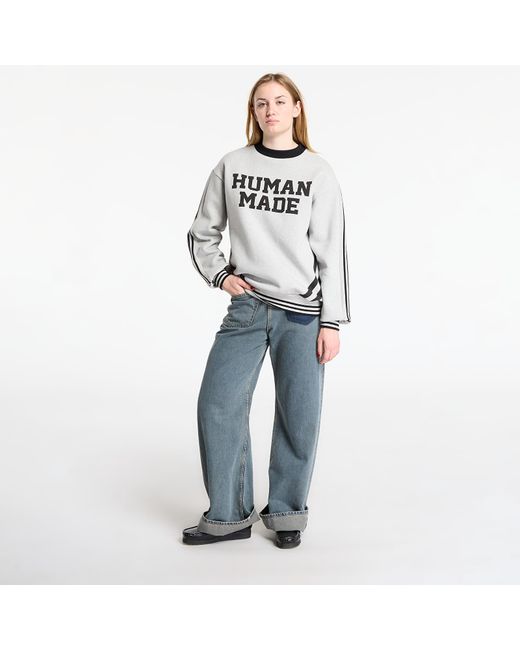 Human Made Gray Sweatshirt Elbow Patch Sweatshirt