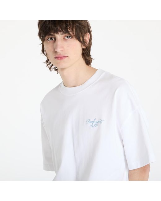 Carhartt White T-Shirt Shortsleeve Signature Script T-Shirt Dusty Ice