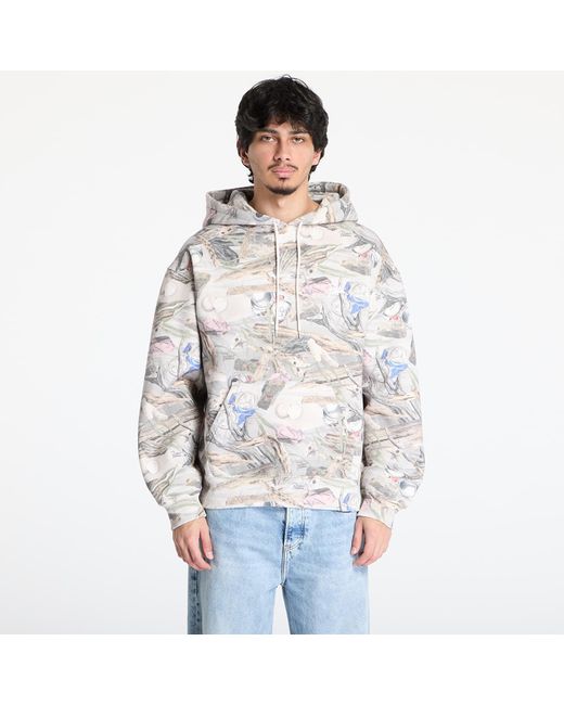 Felpa Beach Print Boxy Hooded Sweater di PATTA in White