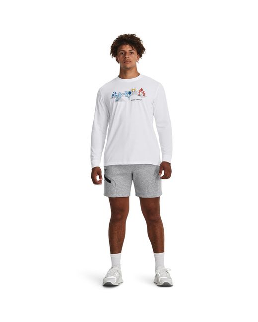 Pantaloni Da Ginnastica Under Arour Unstoppable Fleece Shorts di Under Armour in Gray da Uomo