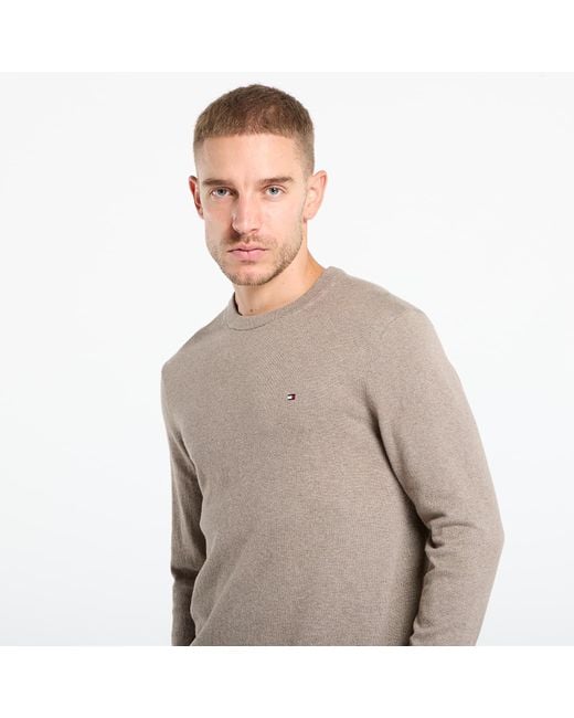 Tommy Hilfiger Gray Sweater Pima Org Ctn Cashmere Crew Neck for men
