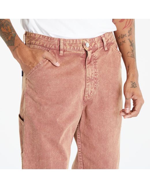 Pantaloni Cotton Painter Pant di AWAKE NY in Pink da Uomo
