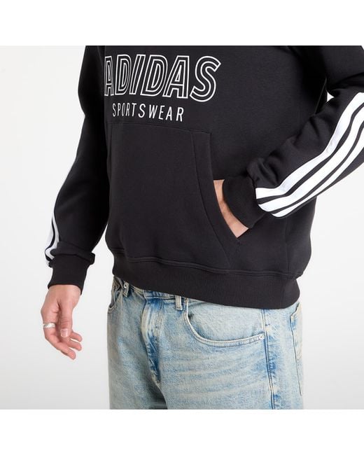 Adidas Originals Sweatshirt Adidas House Of Tiro Fleece Hoodie in het Black voor heren