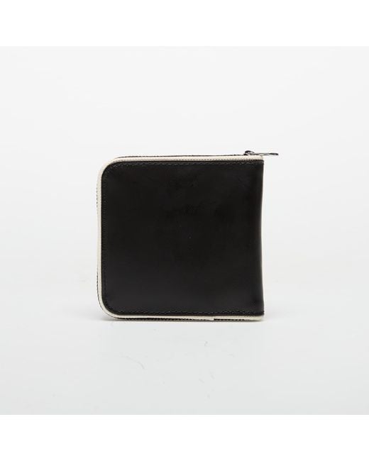 Fred Perry Black Wallet Classic Zip Around Wallet/ Ecru