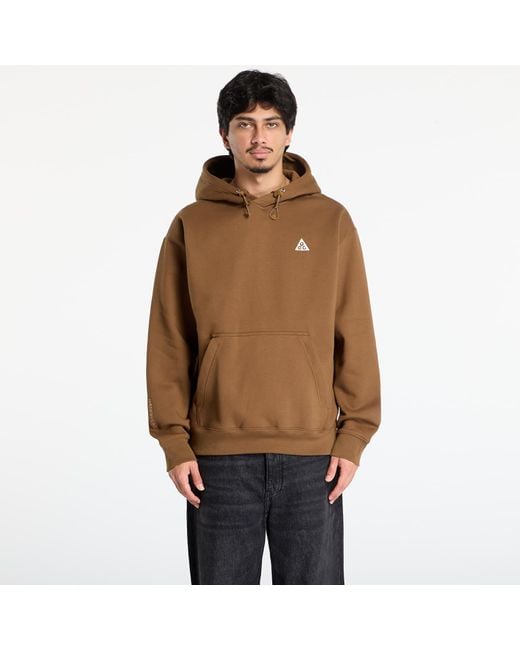 Felpa Acg "Tuff Fleece" Pullover Hoodie Mosswood/ Lt Khaki/ Summit di Nike in Brown da Uomo