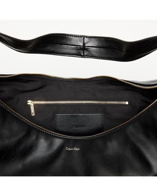 Calvin Klein Black Bag Pinched Soft Crescen