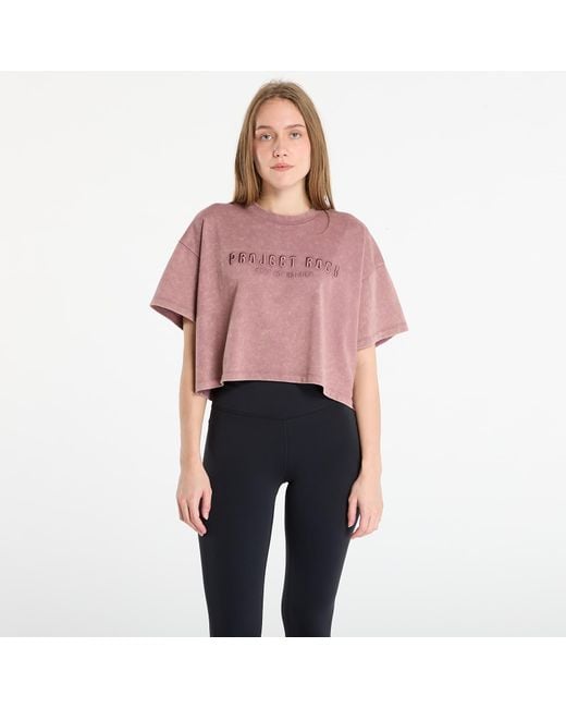 Under Armour Pink T-Shirt Project Rock Statement Graphic Ss Tee