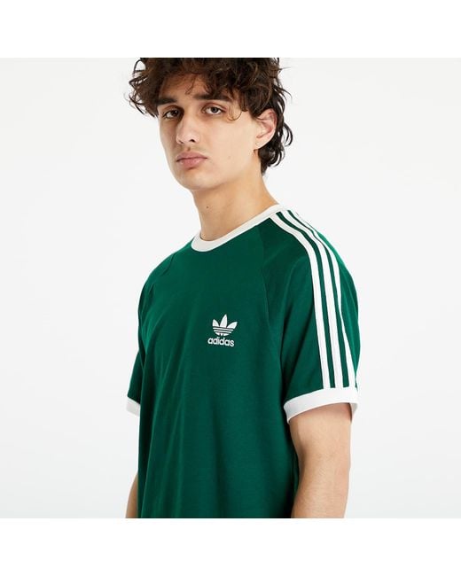 adidas Originals Adidas Adicolor Classics 3-stripes Short Sleeve Tee Dark  Green for Men | Lyst