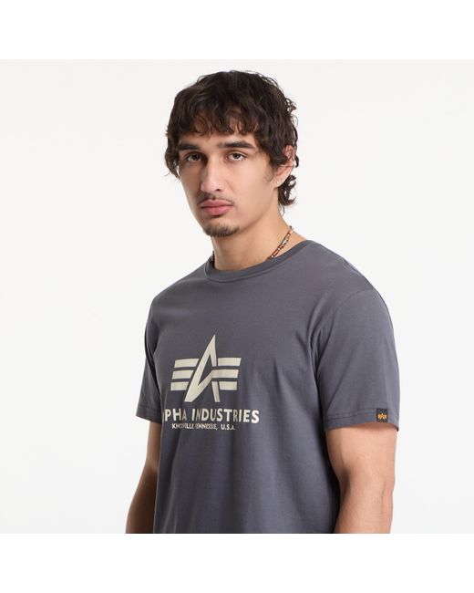 Alpha Industries T-Shirt Basic T-Shirt in het Blue voor heren