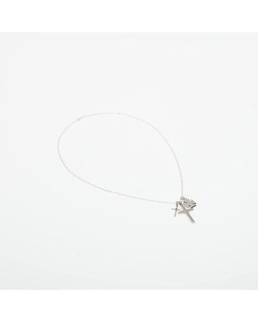Twojeys White Multi Cross Necklace