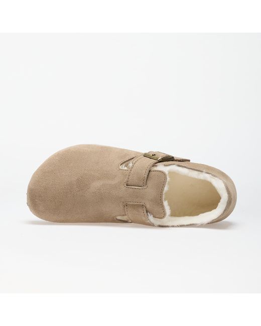 Birkenstock Natural Sneakers London Shearling Suede Leather