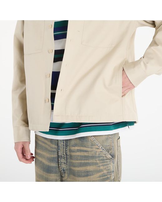 Fred Perry Jas Twill Overshirt in het Natural voor heren