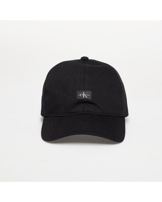 Jeans Monologo 6 Panel Cap di Calvin Klein in Black