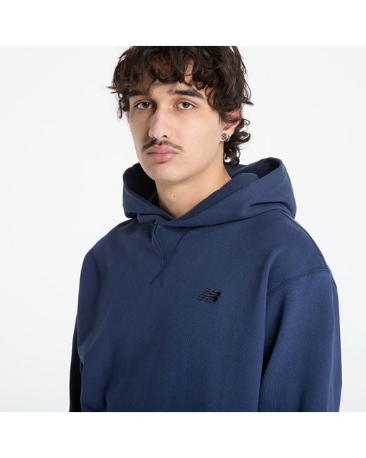 New Balance Sweatshirt Athletics French Terry Hoodie in het Blue voor heren