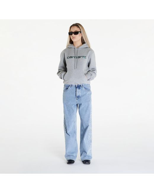 Carhartt Blue Sweatshirt hoodie unisex grey heather/ chervil m