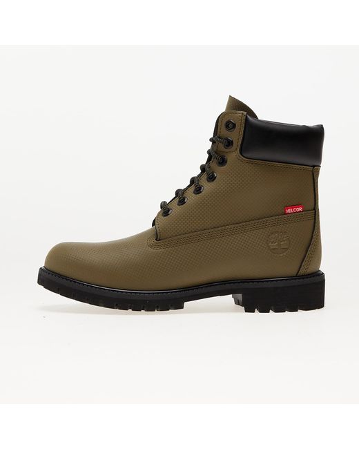 Timberland Brown 6 Inch Lace Up Waterproof Boot Olive for men