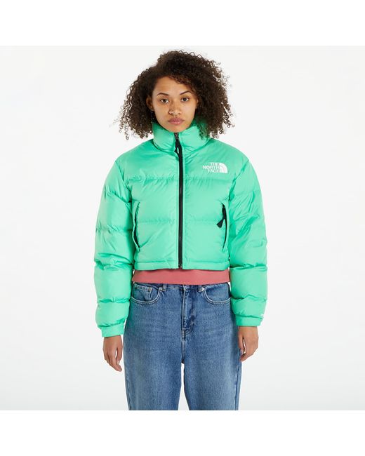 The North Face Green Cropped Nuptse Jacket