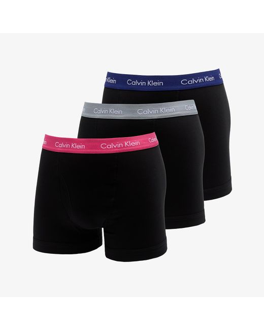 Calvin Klein Blue Cotton Stretch Classic Fit Boxers 3-pack for men