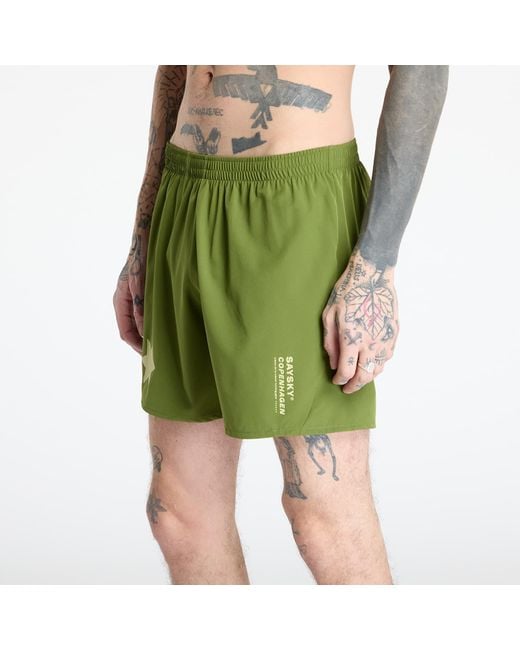 Saysky Shorts Statement Pace Shorts 5' in Green für Herren