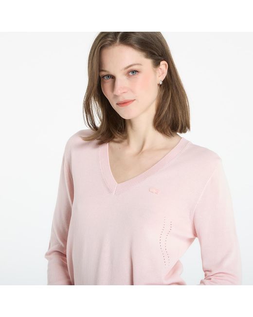 Lacoste White Pullover Sweater