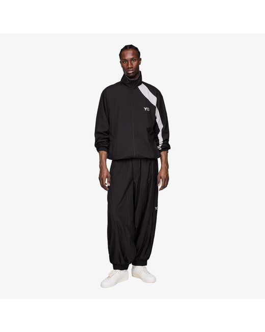 Y-3 Jas Raw Edge 3 Stripes Nylon Shell Jacket in het Black voor heren
