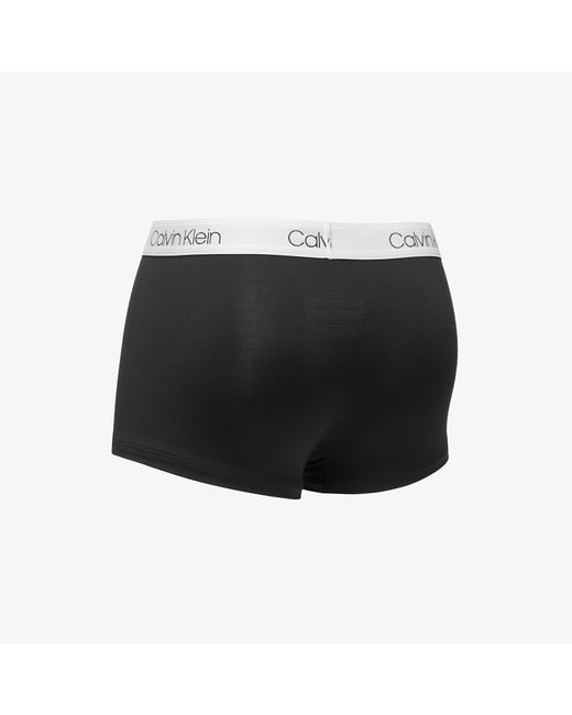 Calvin Klein Black Microfiber Stretch-low Rise Boxer 3-pack / Tigers Eye/ Lunar Rock for men