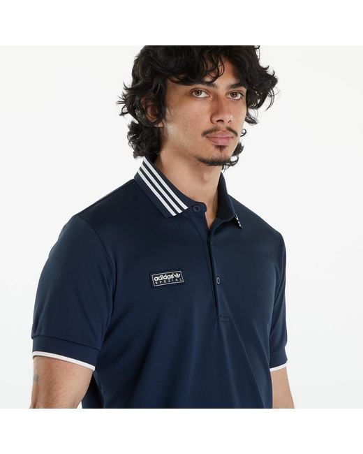 Adidas Originals Blue Adidas Spezial Short Sleeve Polo T-shirt for men