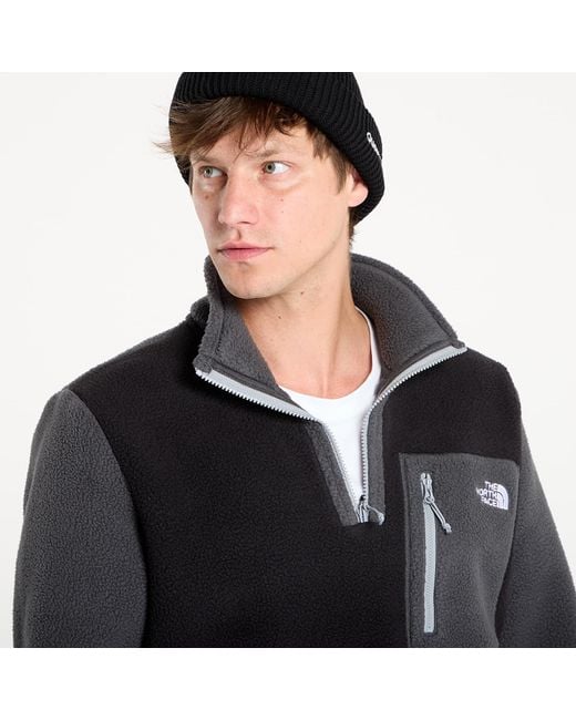 Felpa M Yumiori 1/4 Zip Tnf/ Asphalt di The North Face in Black da Uomo