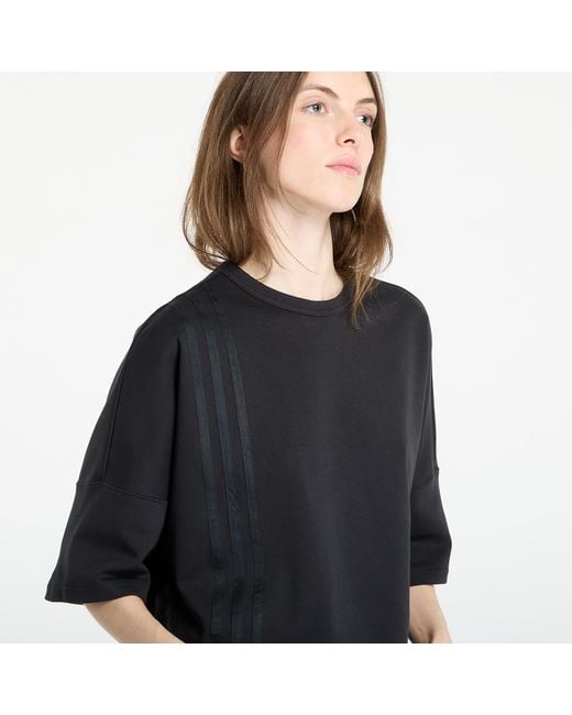 Adidas Originals Black T-Shirt Adidas Off Placed 3-Stripes T-Shirt