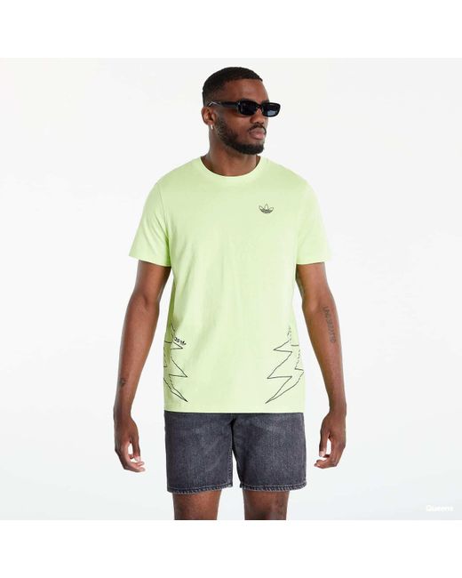 Adidas Originals Green Adidas Lightning Tee for men