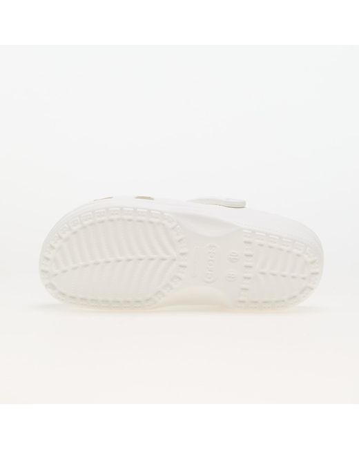 CROCSTM White Classic Waterproof Rubber Clogs