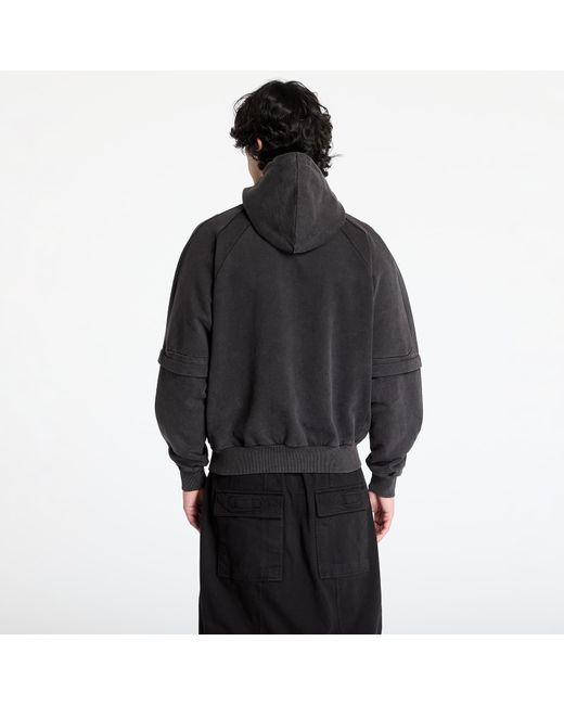 Daily Paper Black Sweatshirt Garment Wash Zip Up Hoodie