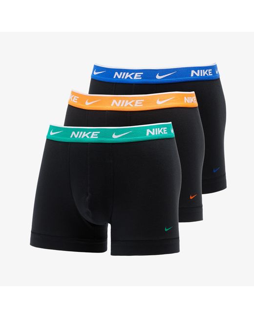 Nike Dri-fit everyday cotton stretch trunk 3-pack in Blue für Herren