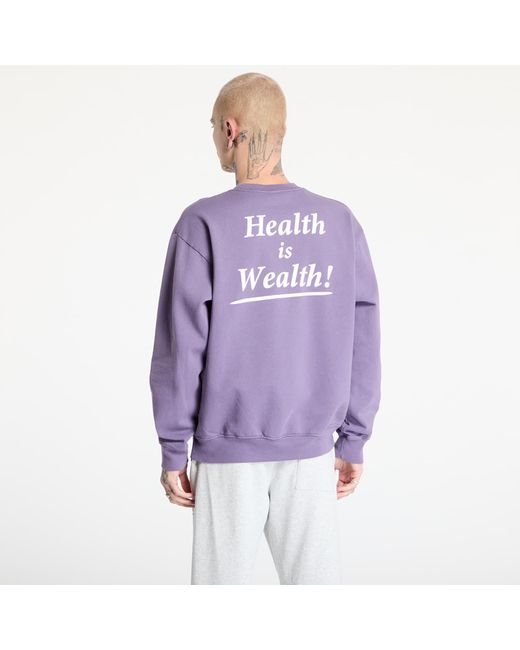 Sporty & Rich Purple Sweatshirt Health Is Wealth Crewneck Dusty Grape