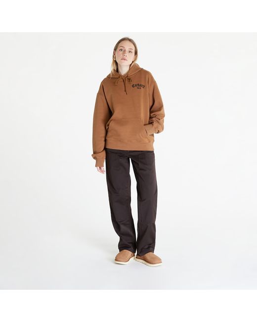 Carhartt Sweatshirt hooded onyx script sweat unisex hamilton brown/ black xs