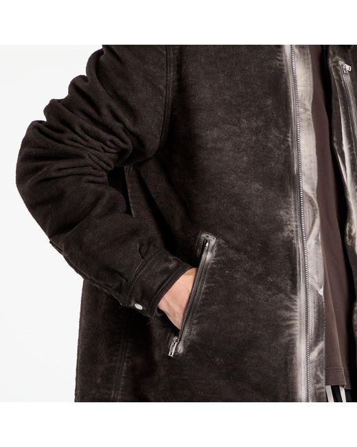 Rick Owens Black Jacket Concealed Zipfront Jacket for men