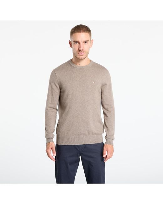 Tommy Hilfiger Gray Sweater Pima Org Ctn Cashmere Crew Neck for men