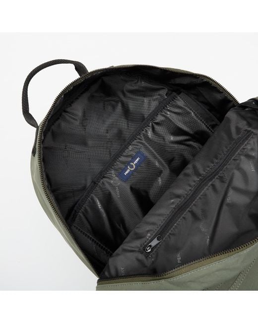 Fred Perry Green Nylon Badge Backpack