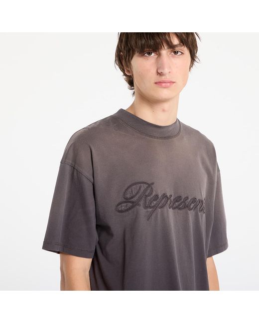 Represent Gray T-Shirt Reverse Applique T-Shirt for men