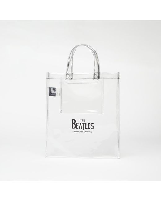 COMME DES GARÇONS PLAY White Comme Des Garçons X The Beatles Shopper Bag Clear