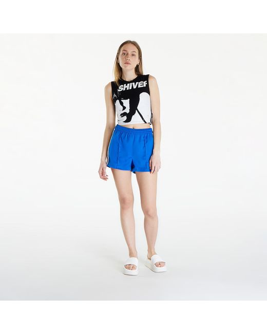 Adidas Originals Blue Adidas 3-Stripes Satin Shorts