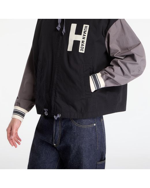 Human Made Jacket Hooded Jacket in Black | Lyst