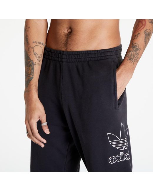 Adidas Originals Blue Adidas Adicolor Outline Trefoil Pants for men