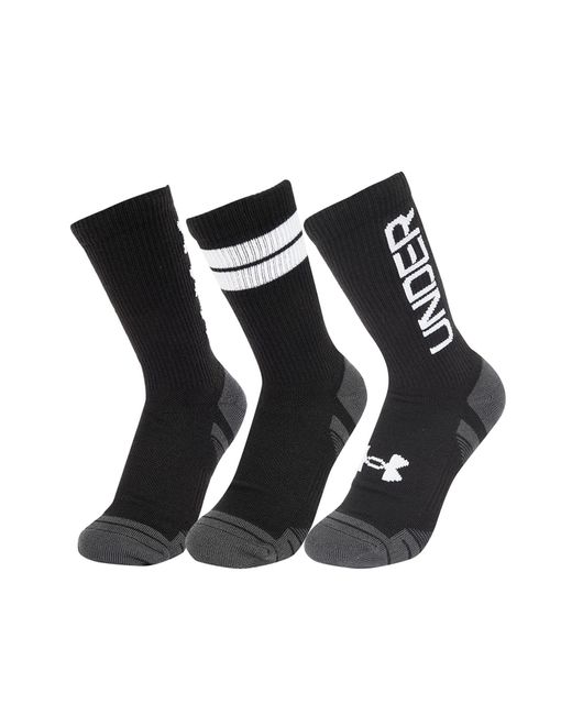 Under Armour Perf Tech Nov 3-Pack Crew in het Black