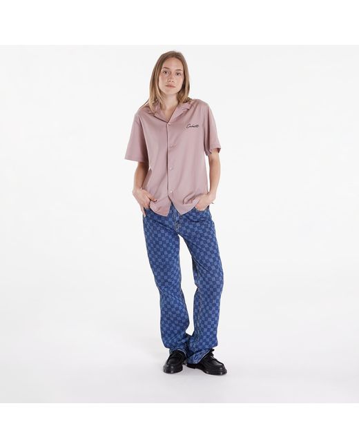 Carhartt Purple Hemd short sleeve delray shirt unisex glassy pink/ black s