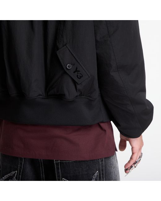 Y-3 Black Bomber Nylon Bomber Jacket