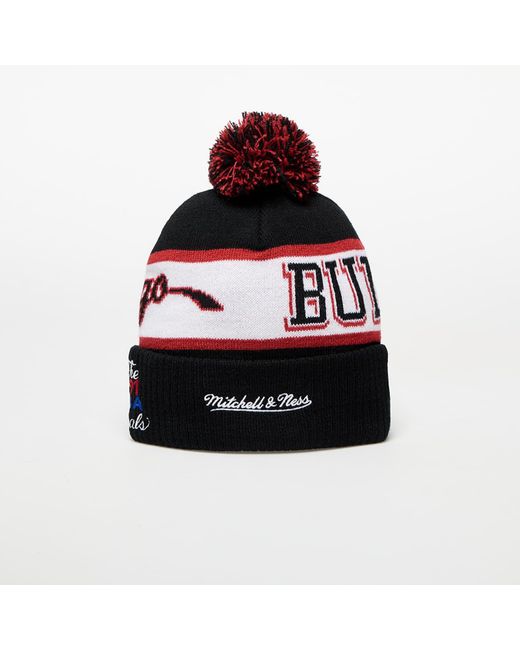 Nba Block Sweep Pom Knit Chicago Bulls di Mitchell & Ness in Black
