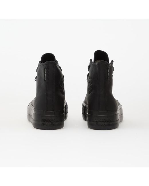 Converse Black Sneakers Chuck Taylor All Star Lift Platform Leather Hi/ Eur