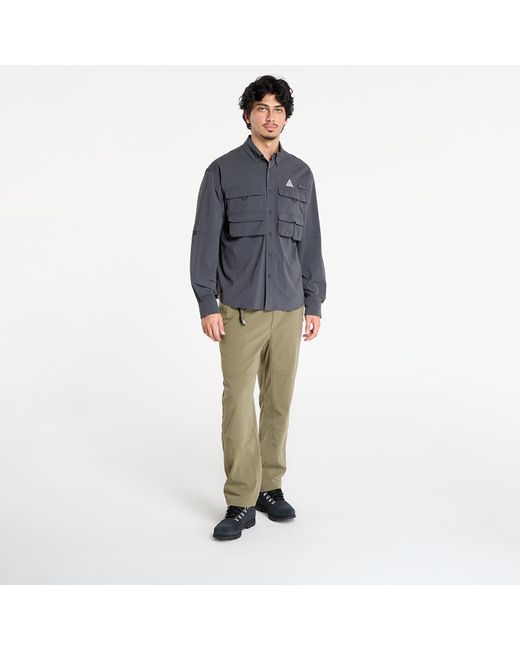 Camicia Acg "Orb Weaver" Dri-Fit Adv Uv Long-Sleeve Shirt Anthracite/ Summit/ Summit di Nike in Blue da Uomo